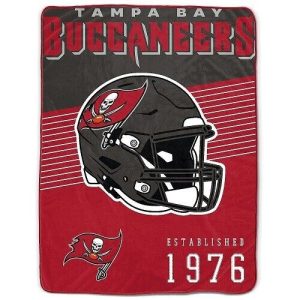 Tampa Bay Buccaneers NFL Pegasus 60x80 Helmet Stripes Flannel Fleece Blanket