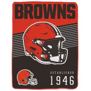 Cleveland Browns NFL Pegasus 60x80 Helmet Stripes Flannel Fleece Blanket