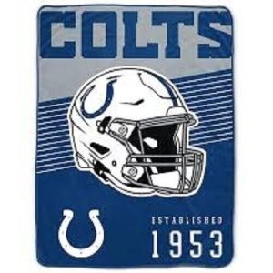 Indianapolis Colts 60x80 Helmet Stripes Throw Blanket