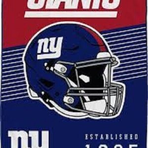 New York Giants NFL Pegasus 60x80 Helmet Stripes Flannel Fleece Blanket