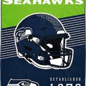Seattle Seahawks NFL Pegasus 60x80 Helmet Stripes Flannel Fleece Blanket