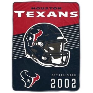 Houston Texans NFL Pegasus 60x80 Helmet Stripes Flannel Fleece Blanket