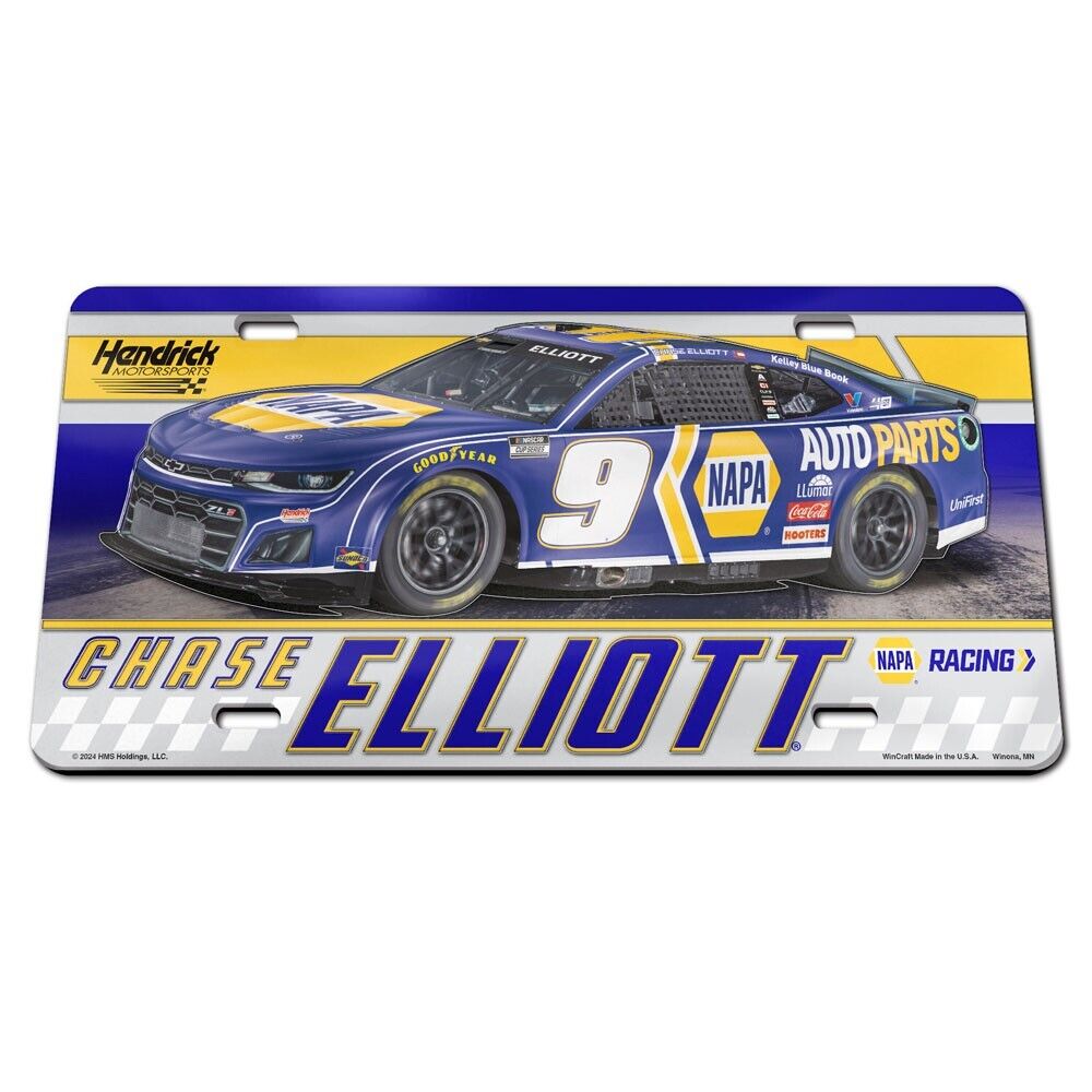 Chase Elliott 2024 Wincraft #9 NAPA Auto Parts Acrylic License Plate