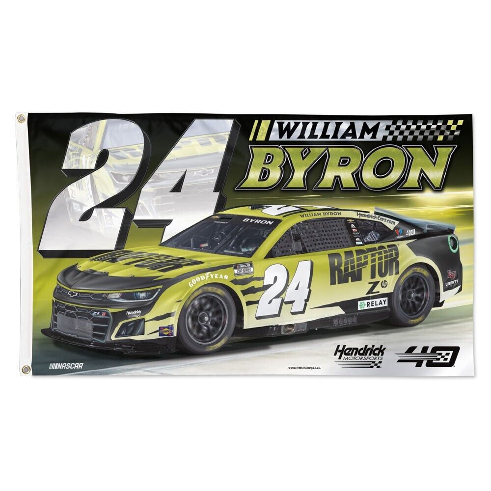William Byron 2024 #24 Raptor 3x5 Deluxe Flag