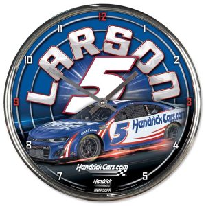 Kyle Larson 2024 Wincraft #5 Hendrickcars.com 12" Chrome Round Clock