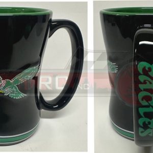 Philadelphia Eagles RETRO NFL Relief 14oz BLACK Coffee Mug (1)