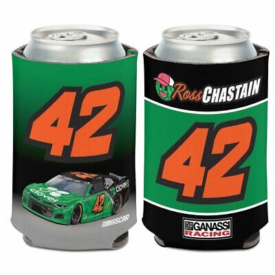 Ross Chastain 2021 Wincraft #42 Clover/Ganassi Racing 12oz Officially licensed Neoprene Can Coolie.