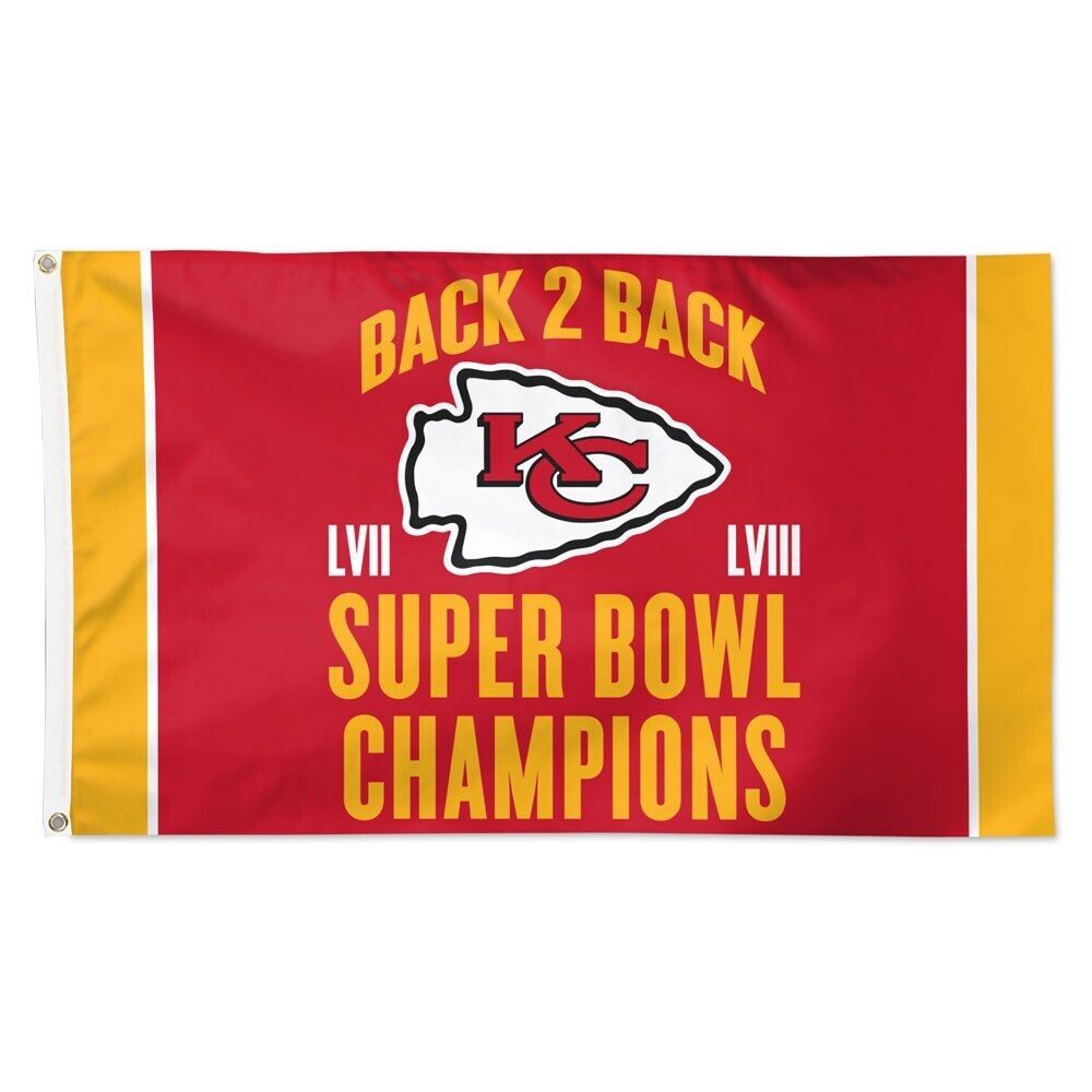 Chiefs Super Bowl LVIII Back-to-Back Champions 3x5 Flag