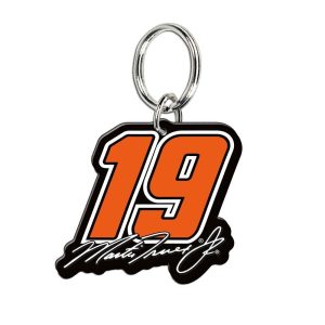 Drive your NASCAR spirit with the Martin Truex Jr #19 Acrylic Keychain, a sleek accessory for any racing fan's collection.