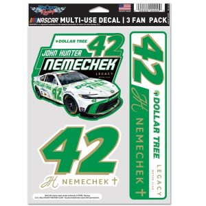 John Hunter Nemechek 2024 #42 Dollar Tree Multi Use Decal Sheet (3Pc)