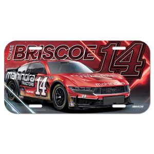 Chase Briscoe 2024 Wincraft #14 Mahindra Tractors Poly License Plate