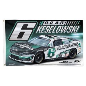 Brad Keselowski 2024 Wincraft #6 BUILDSUBMARINES.com 3x5 Deluxe Flag