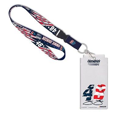 Jimmie Johnson 2017 Wincraft #48 Patriotic Lanyard W/Credential Holder