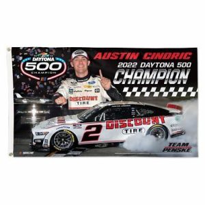 Austin Cindric 2022 Wincraft #2 Discount Tire Daytona 500 Winner 3x5 Deluxe Flag