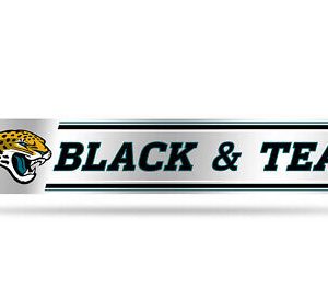Jacksonville Jaguars NFL 3 x 17 Black & Teal Slogan Decal