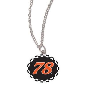 Martin Truex Jr 2018 Wincraft #78 Round Checkered Necklace