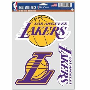 Los Angeles Lakers Wincraft NBA Decal Sheet (3 Decals) Multi Use Decal