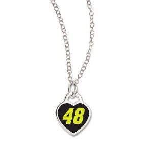 Jimmie Johnson #48 3D Heart Necklace – Officially Licensed