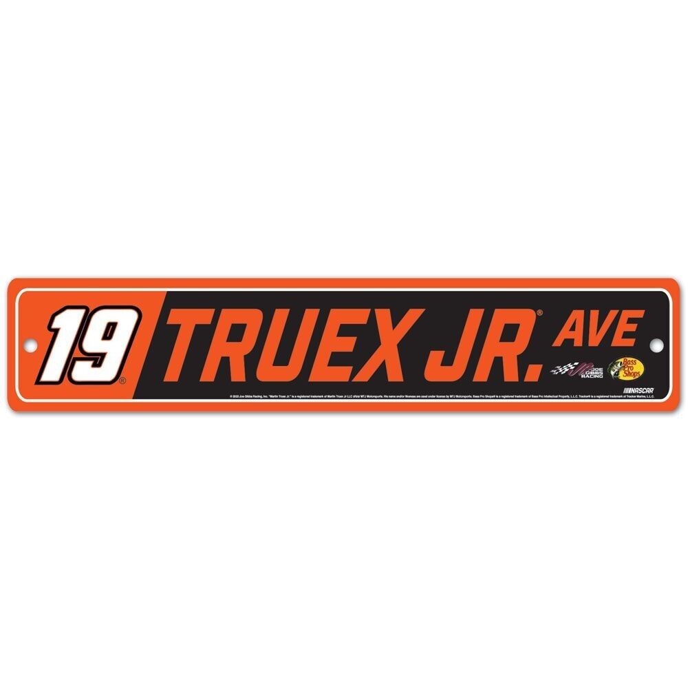 Martin Truex Jr 2023 NASCAR #19 Truex Jr Ave Street Sign 3.75x19