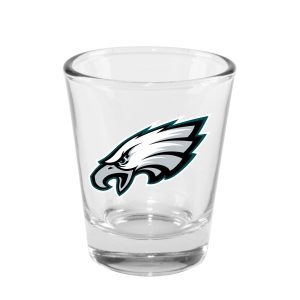 Philadelphia Eagles Memory Company NFL 2oz Clear Shot Glass.  