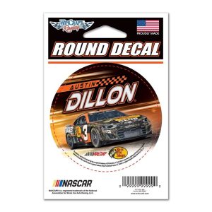 Austin Dillon 2024 Wincraft #3 Bass Pro Shops Club Round Decal 3"