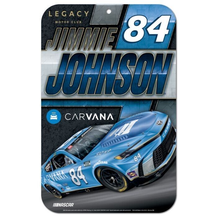 Jimmie Johnson #84 Carvana Sign – 11x17 NASCAR Wall Decor