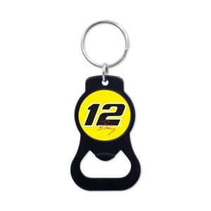 Ryan Blaney 2024 Wincraft #12 Bottle Opener Metal Key Ring.