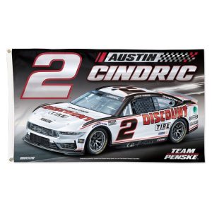 Austin Cindric 2024 Wincraft #2 Discount Tire 3x5 Deluxe Flag