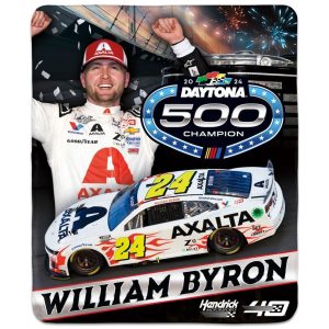 William Byron 2024 Winning Image #24 Axalta Daytona 500 Win 50x60 Throw Blanket