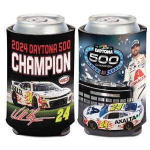 William Byron 2024 Wincraft #24 Axalta Daytona 500 Winner 12oz Can Coolie