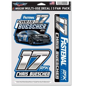 Chris Buescher 2024 Wincraft #17 Fastenal Multi-Use Decal Sheet
