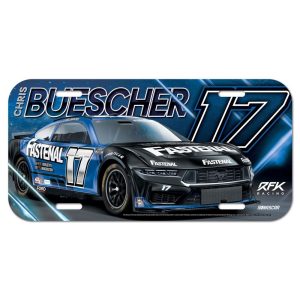 Chris Buescher 2024 Wincraft #17 Fastenal Officially licensed 6"x12" License Plates made of durable plastic (Poly).