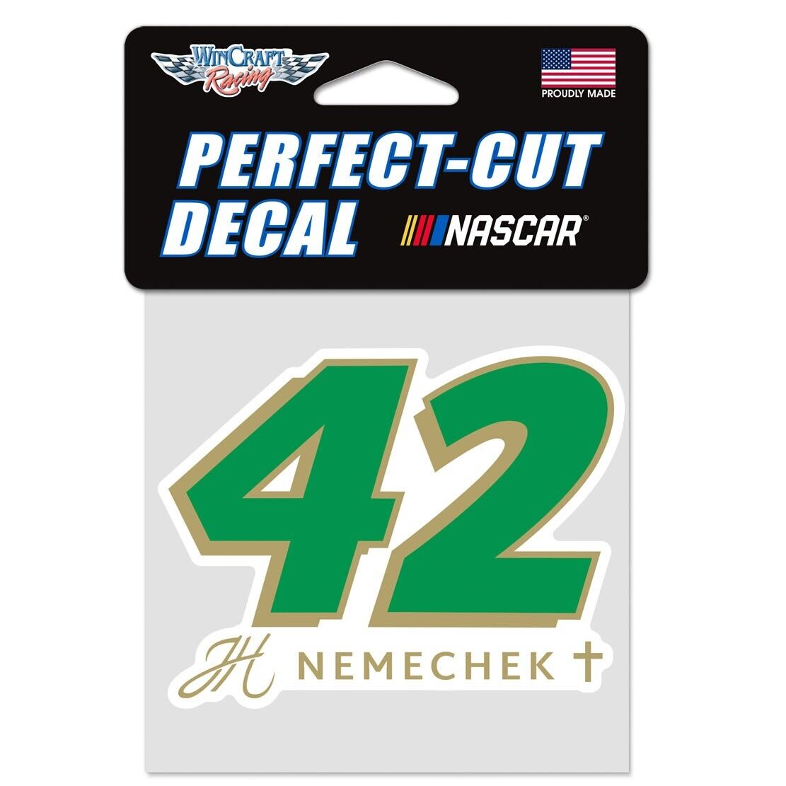 John Hunter Nemechek 2024 Wincraft #42 Perfect Cut Decal 4x4