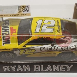 Ryan Blaney 2022 Lionel/Action 1/64 #12 Menard's/Pennzoil NEXT GEN Ford Mustang Diecast Car.