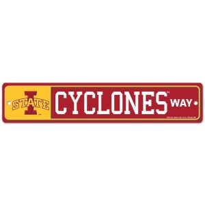Wincraft NCAA Iowa State Cyclones Way Street Sign 3.75x19