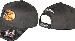 Tony Stewart #14 Bass Pro Shops Speed Slot Hat with checkered flag design on sports cap