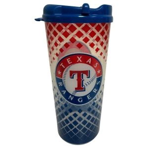 Texas Rangers Officially licensed MLB Team 24oz Double Wall Plastic Travel Mug W/Lid.