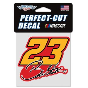 Bubba Wallace 2024 Wincraft #23 Perfect Cut Decal 4x4