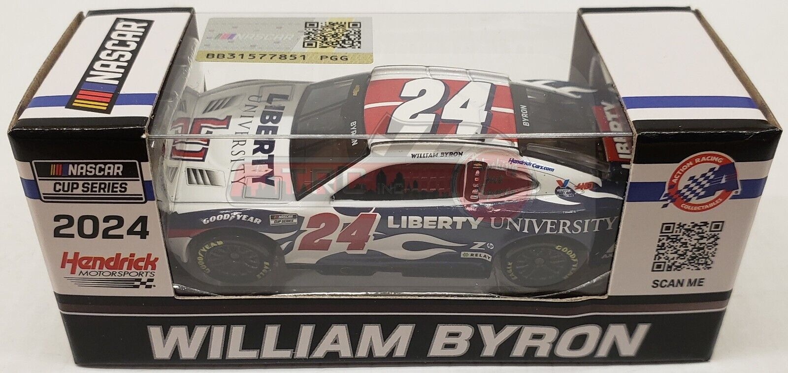 William Byron 2024 Lionel/Action 1/64 #24 Liberty University NEXT GEN Chevy Camaro ZL1 Diecast Car.