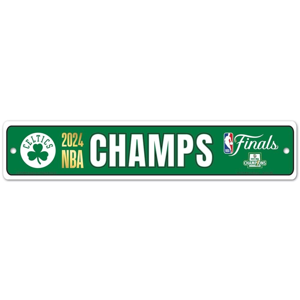 Boston Celtics Wincraft 2024 NBA World Champions Street Sign 3.75x19