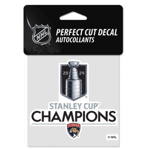 Florida Panthers Wincraft 2024 NHL Stanley Cup Champs Perfect Cut Decal 4x4