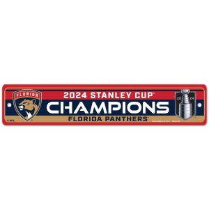 Florida Panthers Wincraft NHL 2024 Stanley Cup Champions Street Sign 3.75x19
