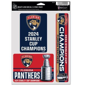 Florida Panthers Wincraft NHL 2024 Stanley Cup Champs Multi Use Decal Sheet