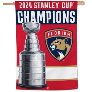 Florida Panthers Wincraft NHL 2024 Stanley Cup Champions 28x40 Vertical Flag