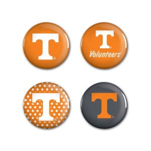 Tennessee Volunteers Wincraft NCAA Button Pins 4 Pack 1-1/4" Round
