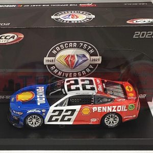 Joey Logano 2023 #22 Pennzoil 1:24 ELITE Diecast | NASCAR 75th Throwback Car