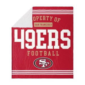 San Francisco 49ers Sherpa Fleece Throw Blanket