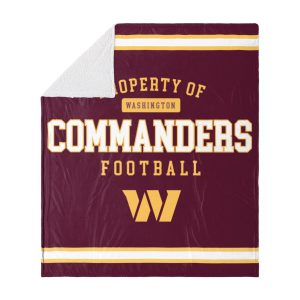 Washington Commanders Sherpa Fleece Throw Blanket