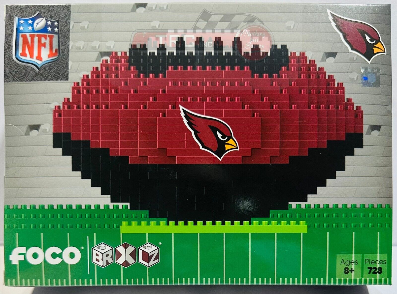 Arizona Cardinals NFL BRXLZ Football 3-D Construction Block Set