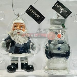 Dallas Cowboys FOCO NFL 2PC Holiday Team Ornament set featuring team logo, perfect for festive decor and fan collections
